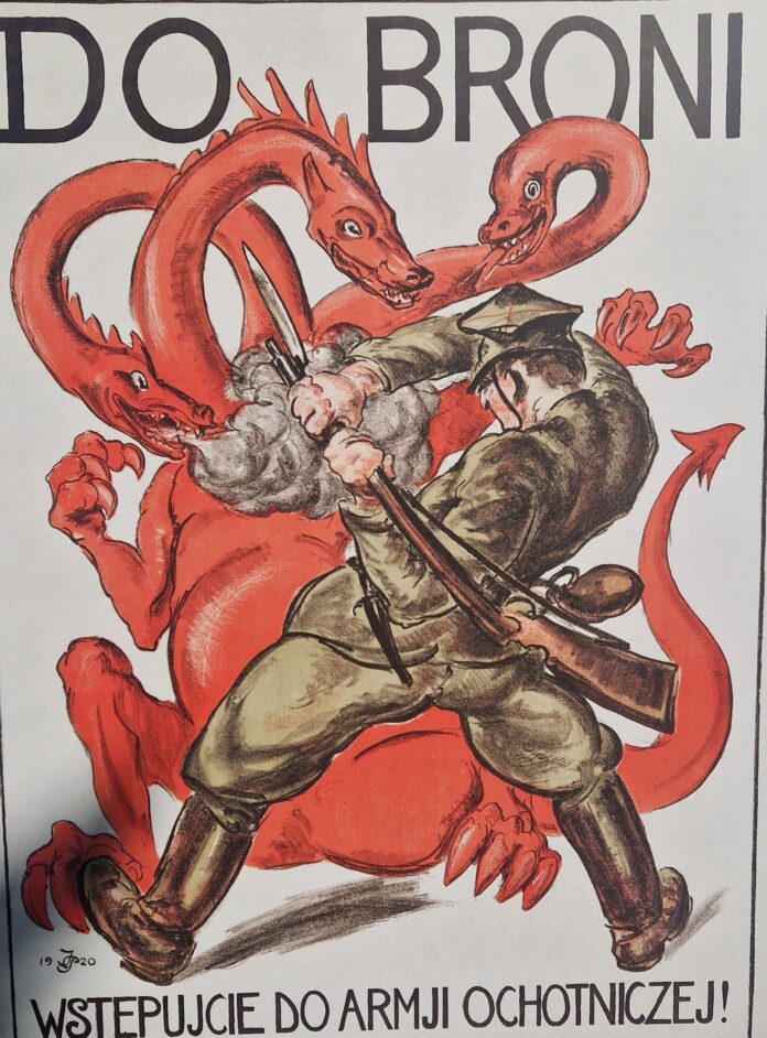 Do broni 1920c Plakat z 1920 r. Do broni.