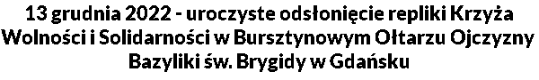 Uroczyste odsłonięcie